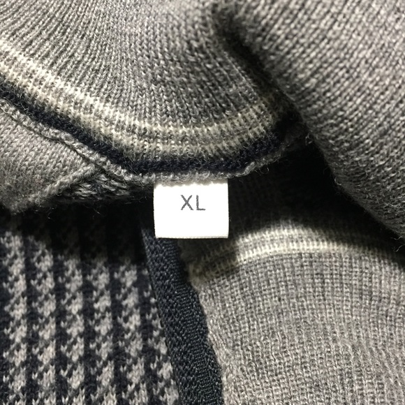 Brax feel good 100% merino wool sweater men’s size XL gray mock neck 1/4 zip - Picture 11 of 12